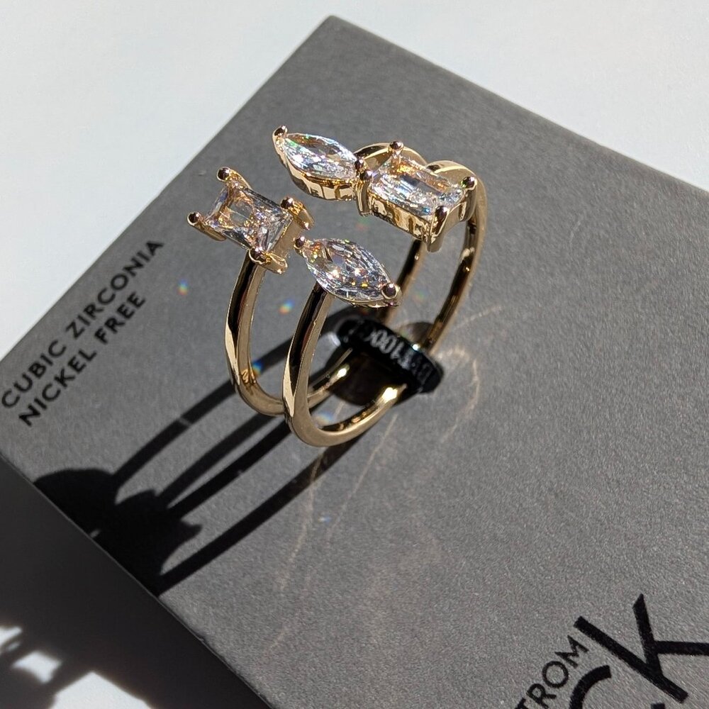 Cubic Zirconia Cuff Ring - Size 7 - NWT